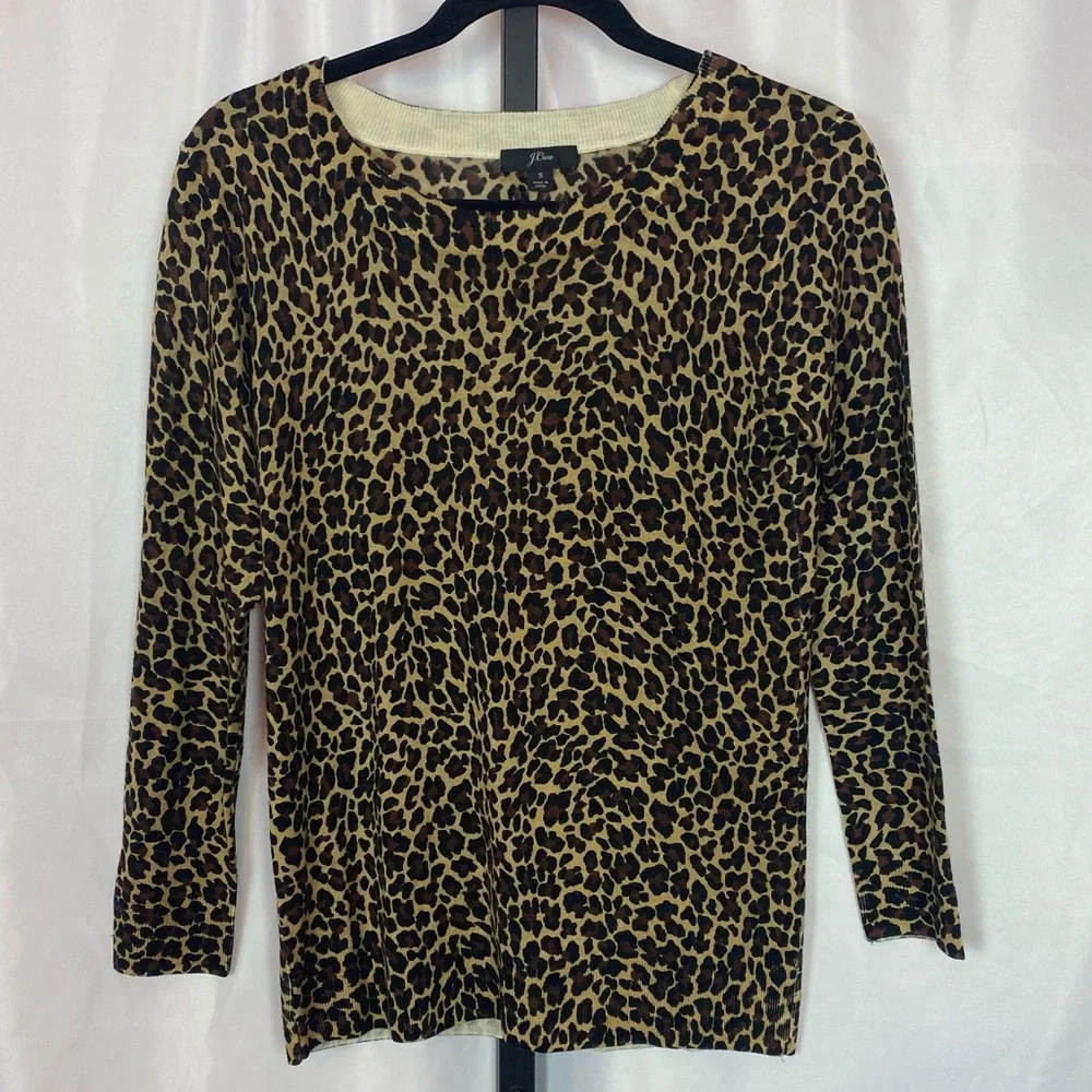J. Crew Leopard Print Tippi Sweater, size Small